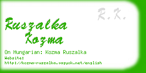 ruszalka kozma business card
